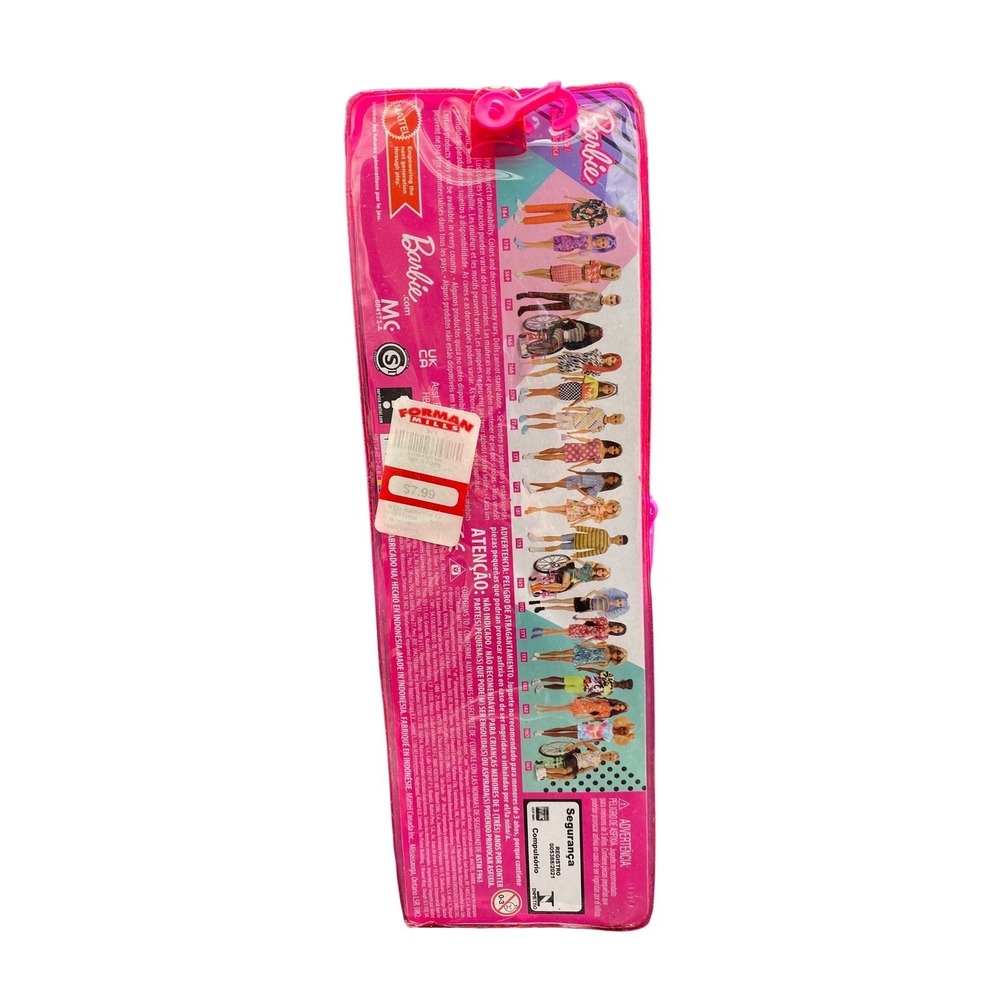 Barbie Fashionistas Doll 179 Curvy Flame Print Top Checkered Skirt HBW00 Mattel
